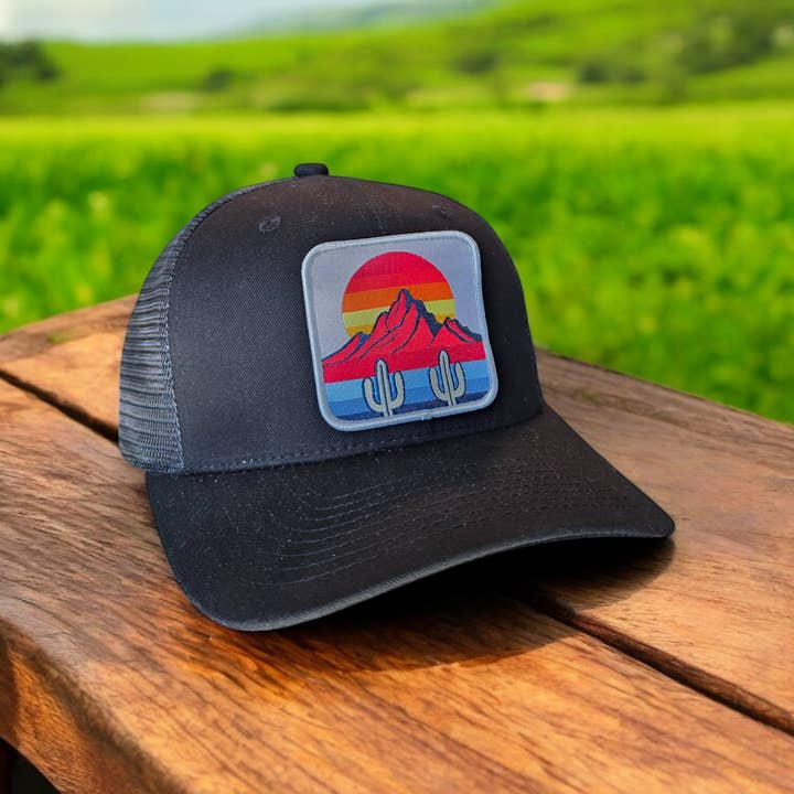 PNW Apparel - Wholesale Trucker Hat - Unisex - Desert Sunset Trucker Hat Cactus Mountain Snapback8