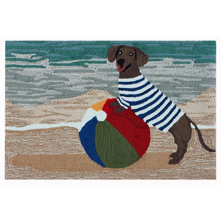 Océano Tapete Frontporch Coastal Dog para interiores de venta al por mayor en Faire6
