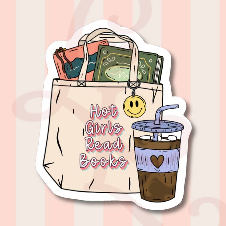 Hotte piger læser vinylklistermærke for engroshandel hos Lover's Library