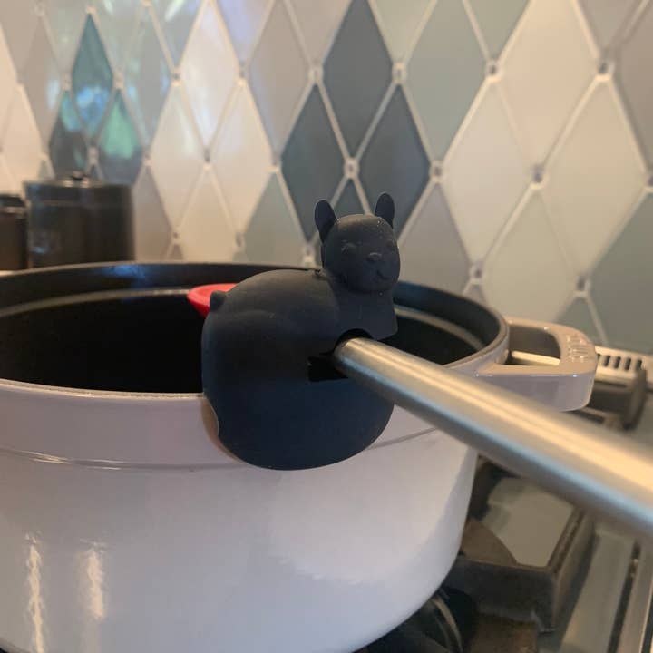 Fox Run Brands - Vente Repose-cuillère - Pinces à ustensiles Fox Run Bulldog Pot, lot de 2, 2 pouces x 1 pouces x 2,75 pouces4