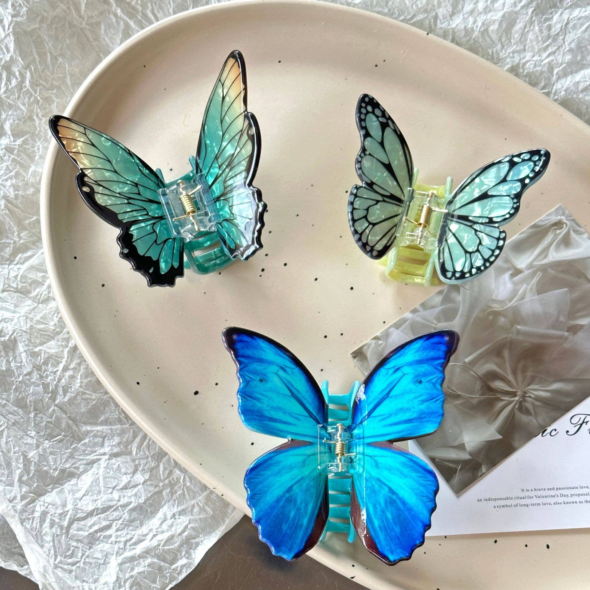 SoapElenGlen - Wholesale Hair Clip - Women's - Colorful Butterfly Claw Clip14