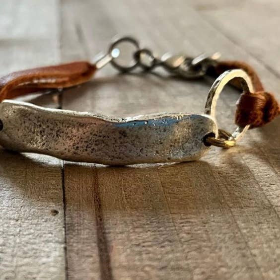 Nellie Pratt Artisan Jewelry - Wholesale Link & Chain Bracelet - In My Feelings boho link leather bracelet0