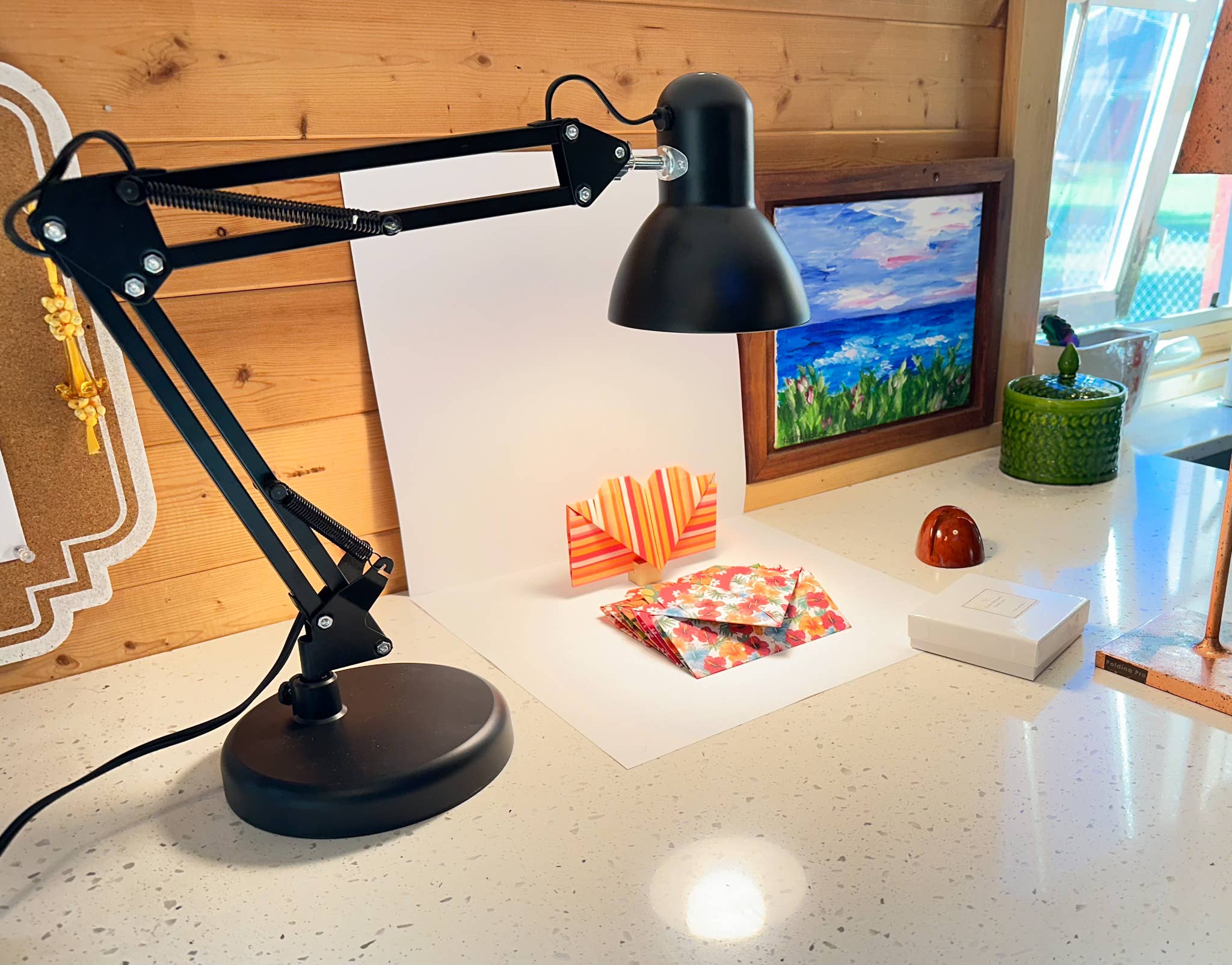 Handmade Aloha Kauai - Wholesale Envelopes - Handmade Origami Heart Envelope - Palaka Print9