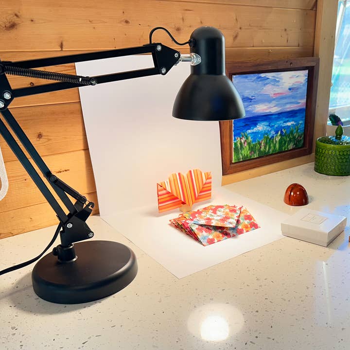 Handmade Aloha Kauai - Wholesale Envelopes - Handmade Origami Heart Envelope - Palaka Print9