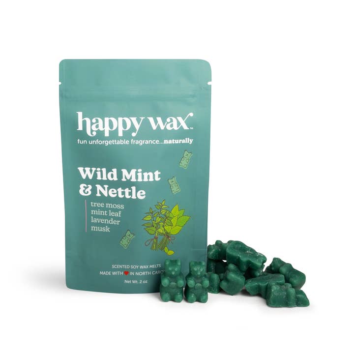 Wilde Minze & Brennnessel Wachs-Schmelzen - Probepackung (2 oz) für den Großhandel von Happy Wax