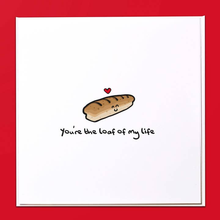 Tu es le pain de ma vie Carte de vœux pour la vente par The Crafty Giraffe