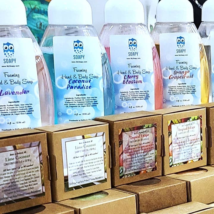 Foaming Hand & Body Soap (Standard Size, 8 oz) for wholesale by SOAPY Bath and Body Products