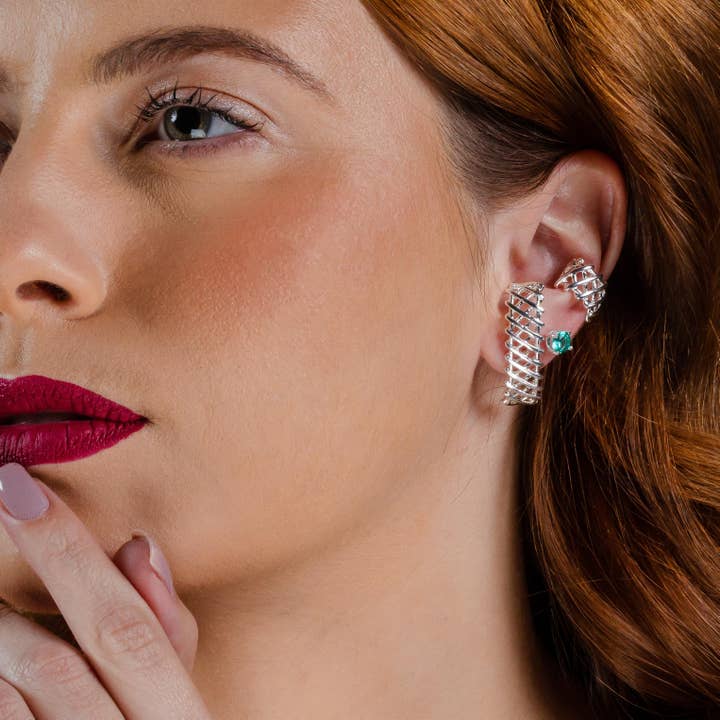 Lines Earrings Silver for wholesale by House12