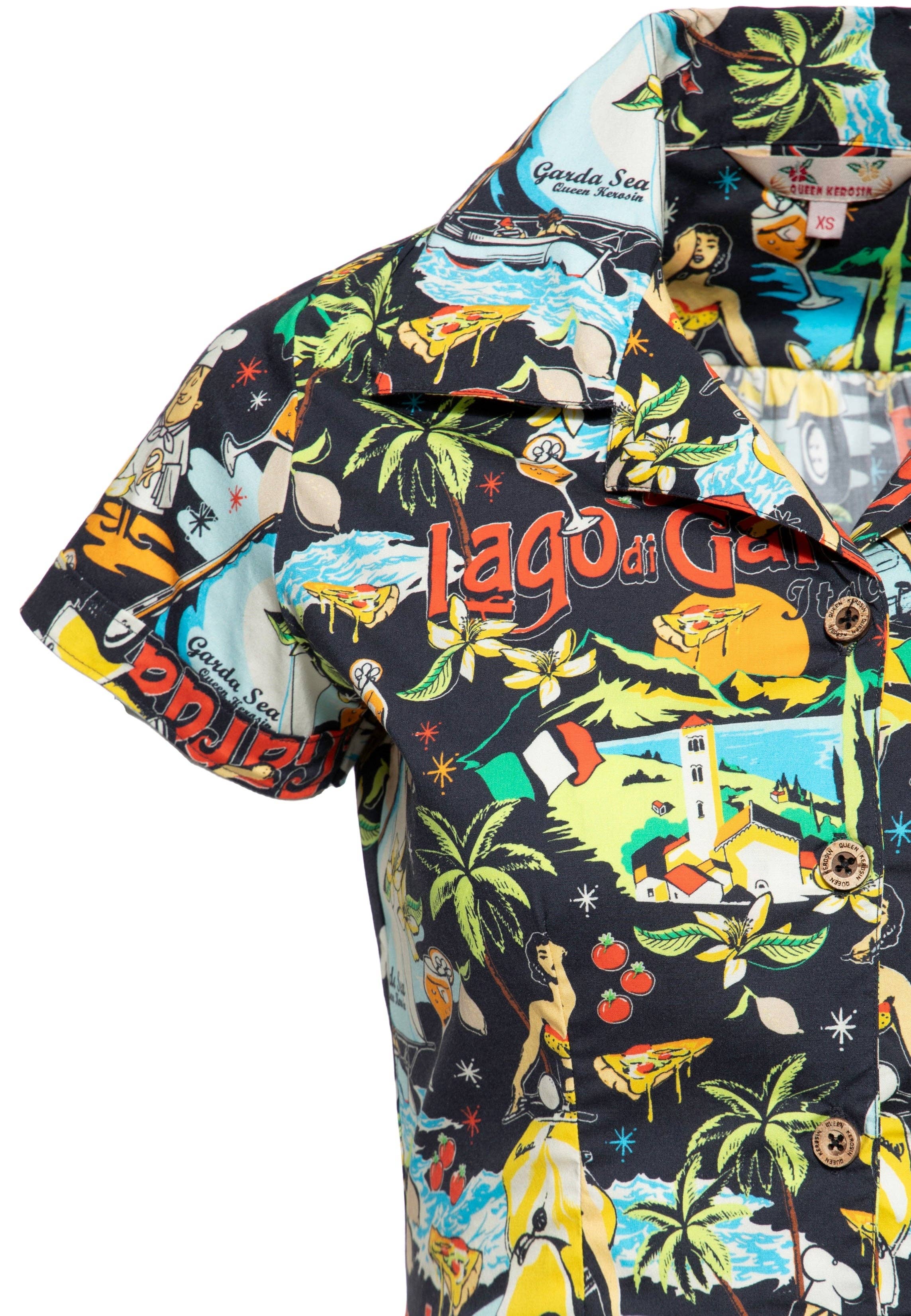 KING KEROSIN – Großhandel Bluse – Damen – Hawaiibluse «Lago di Garda»6