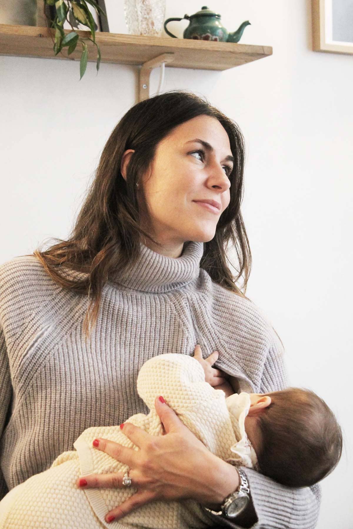 You&Milk - Wholesale Knit Sweater - Women's - Sweet Mama Nursing Sweater Grey (merino wool)4