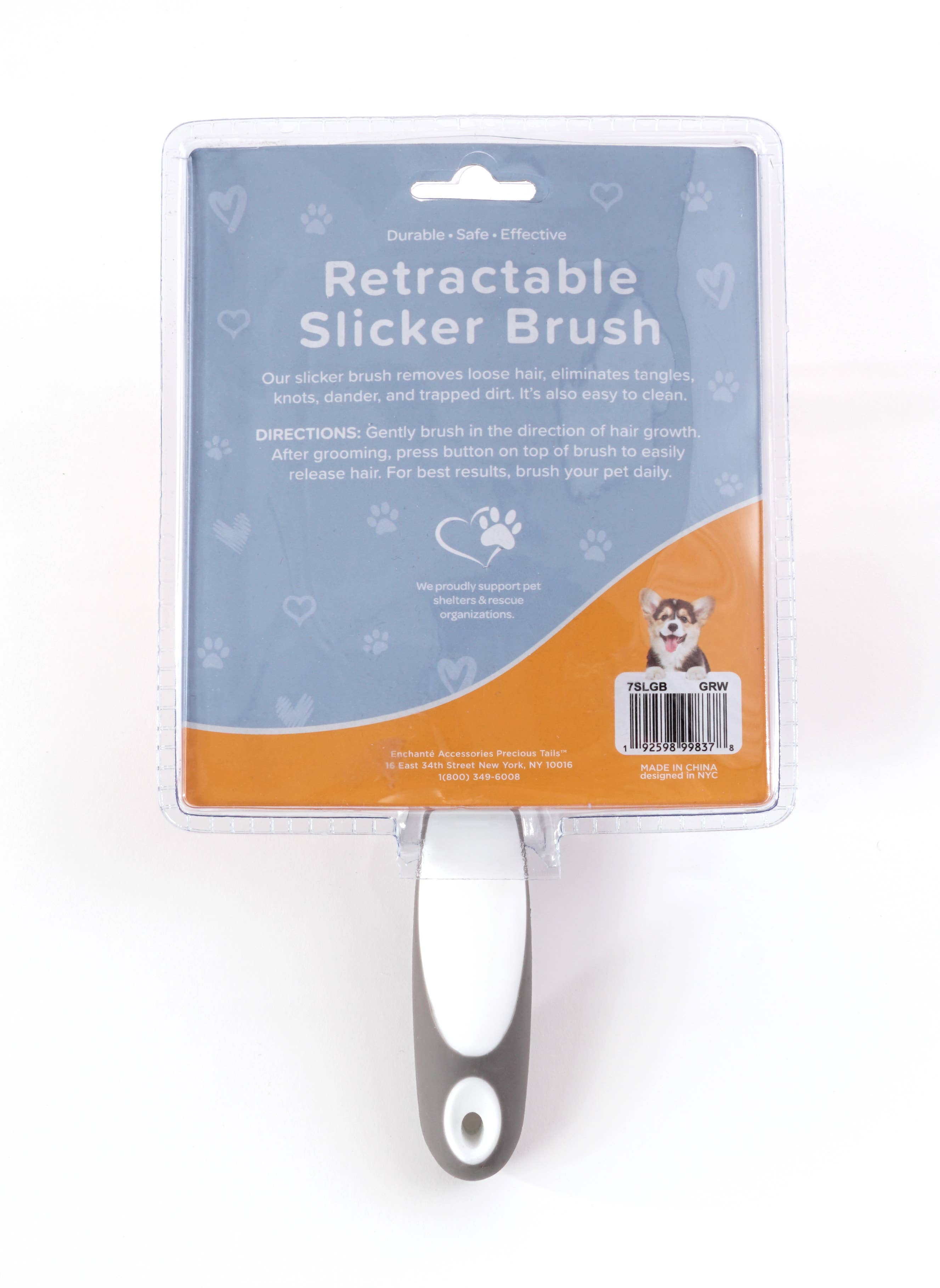 Precious Tails - Wholesale Pet Brush - Cat/Dog - Precious Tails Retractable Slicker Brush24