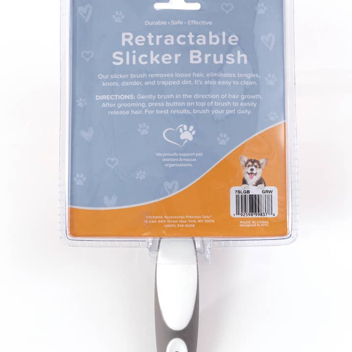 Precious Tails - Wholesale Pet Brush - Cat/Dog - Precious Tails Retractable Slicker Brush24