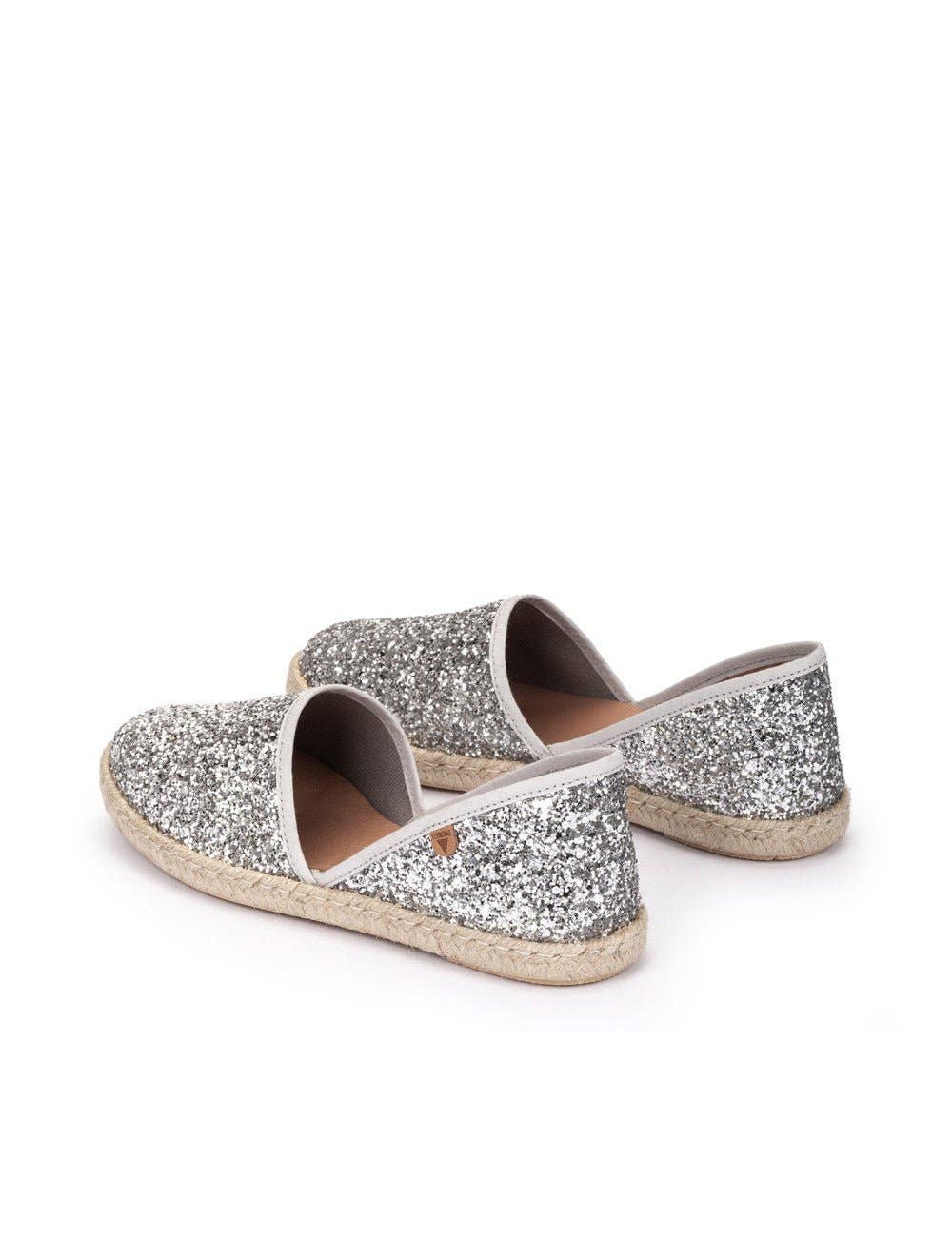 Verbenas mujer alpargatas planas Carmen glitter plata for wholesale on Faire3