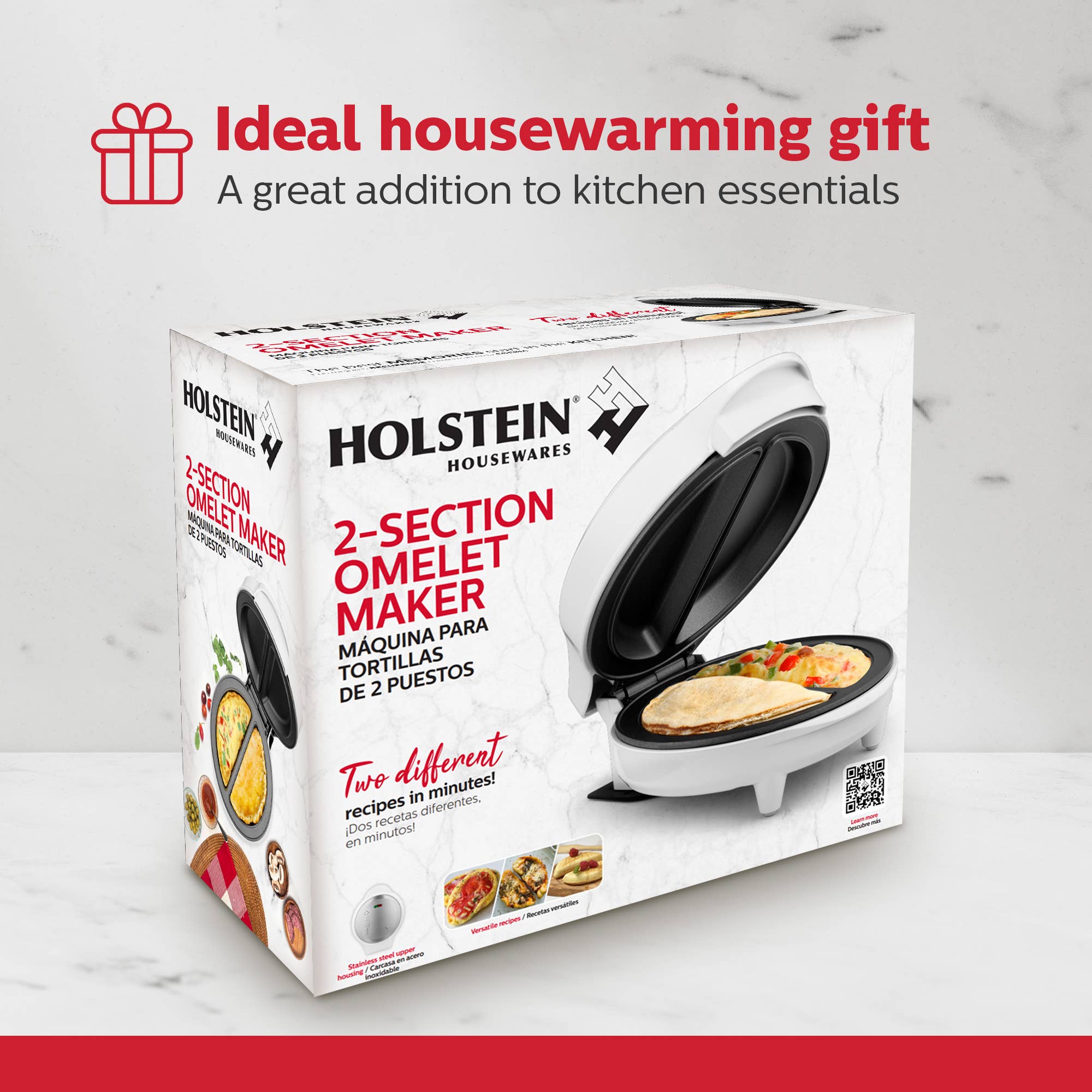 Holstein Housewares - Wholesale Kitchen Appliance - Easy Fast Breakfast Omelet Maker for Pancakes & Treats18