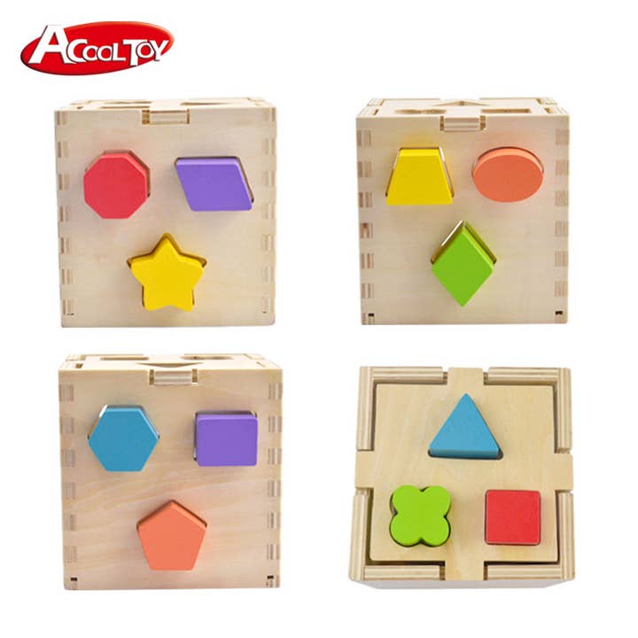 ACOOL TOY - Wholesale Wood Toy - Kids - AC7662 Shape Sorter Box - Open Case1