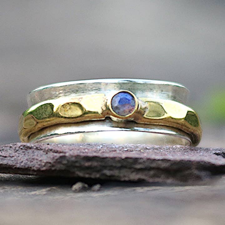 Lærere Ring Sterling sølv Meditation Spinner Ring for engroshandel hos Energy Stone