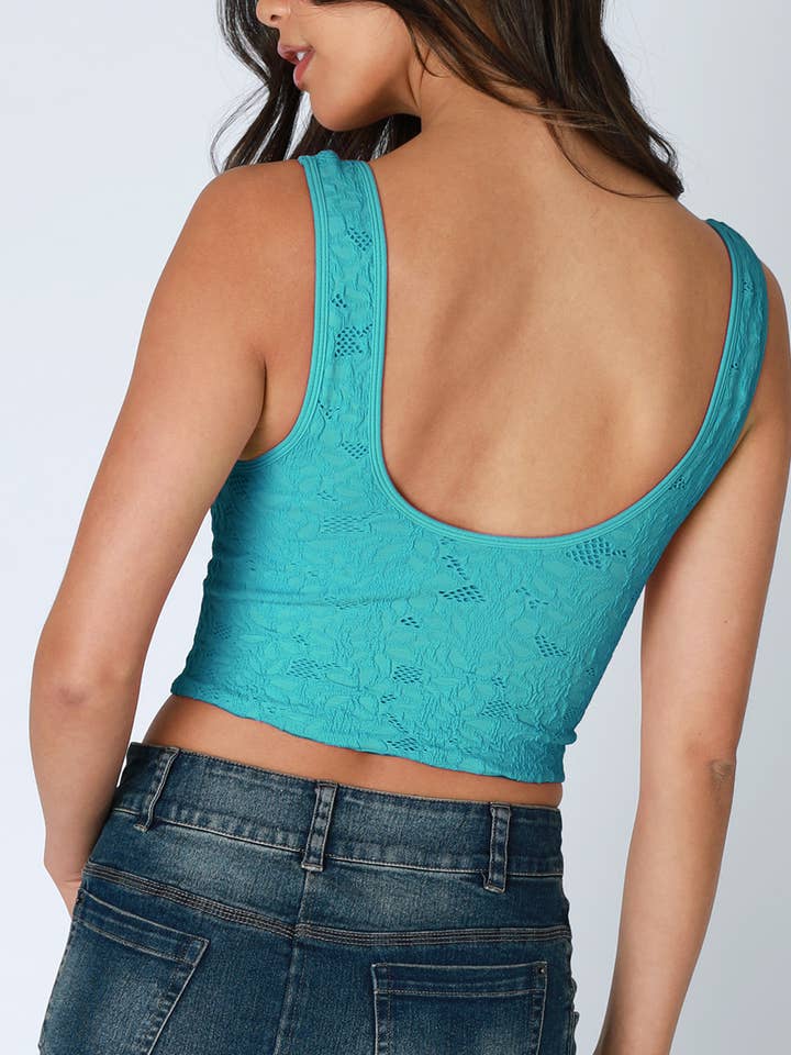 NIKIBIKI - Wholesale Tank Top - Women's - NS8309 - Lace V Neck Tank Top