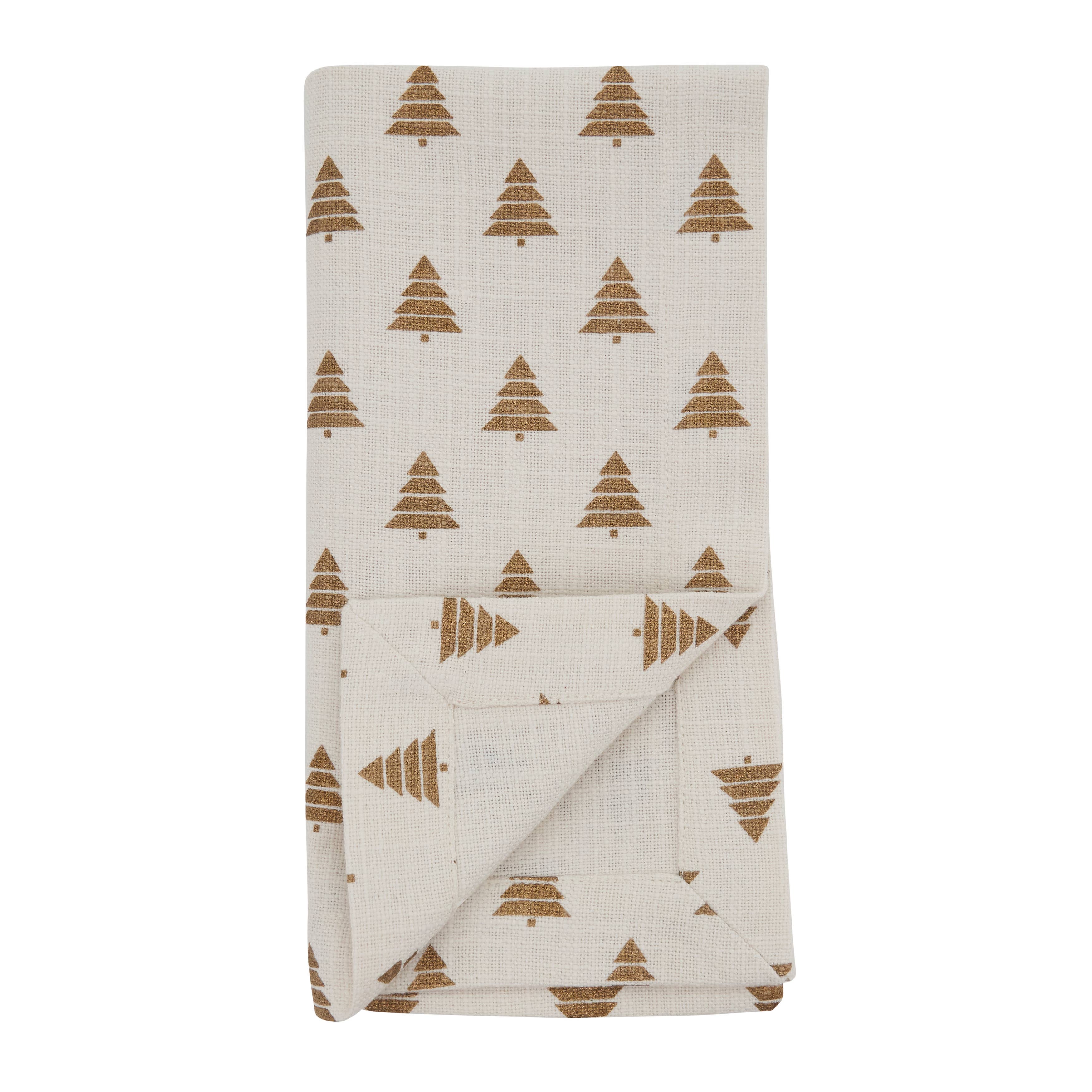 Gold Christmas Trees Napkin for wholesale on Faire2