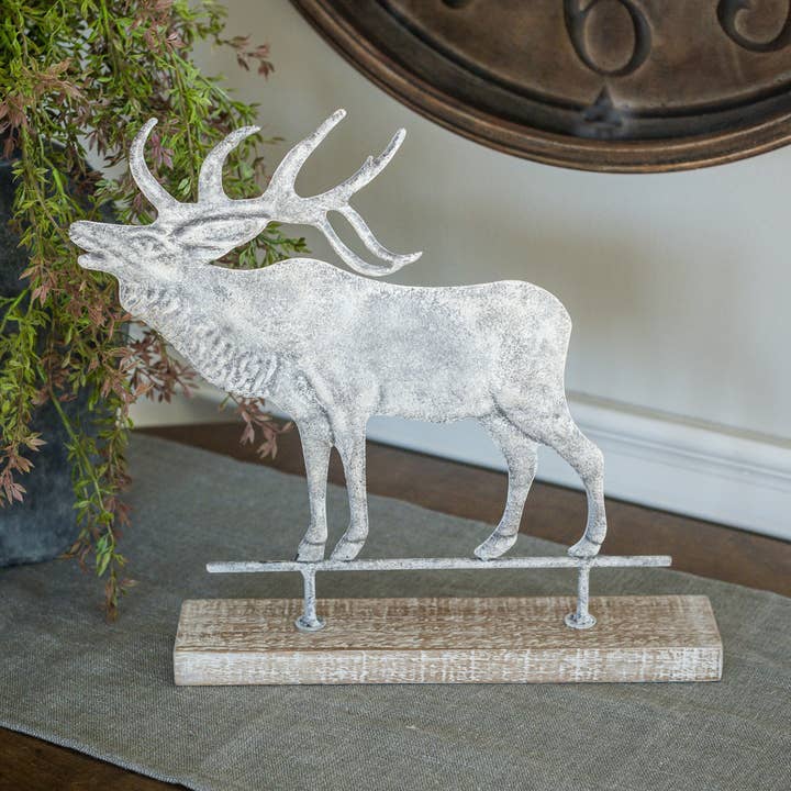 13" TABLETOP MOOSE ON STAND for wholesale by Ragon House