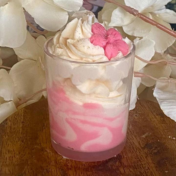 Les folies de Nicole – wholesale Novelty candle – Mini gourmet candle sakura blossom0