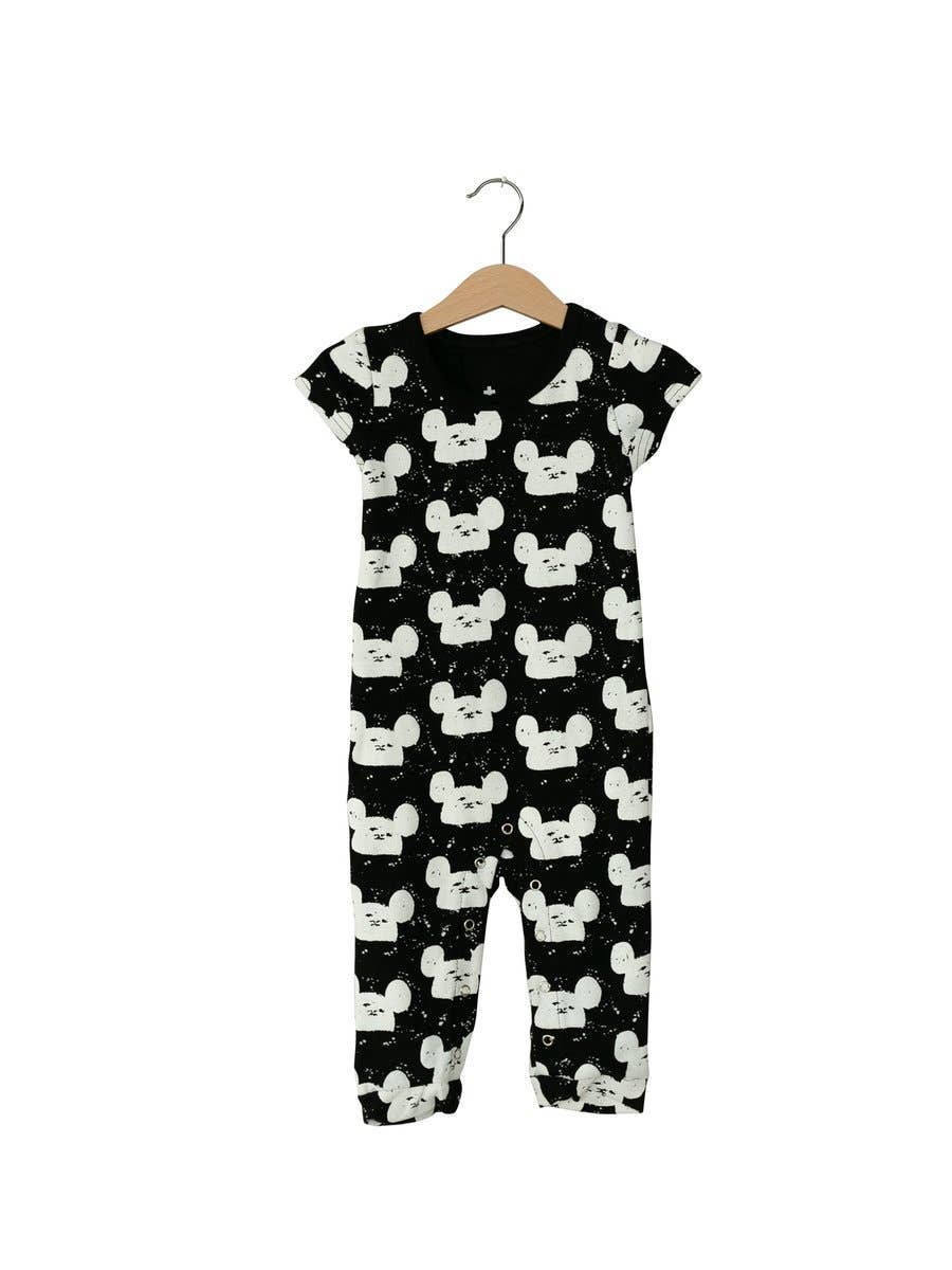 Modern Burlap - Wholesale Jumpsuit - Baby - Organic Short Sleeve Jumpsuit with Explorer Back0