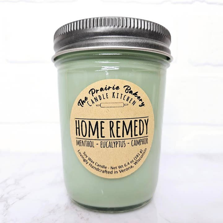 Home Remedy | Vapor Rub Menthol Scented Soy Wax Candle for wholesale by The Prairie Bakery Candle Kitchen LLC