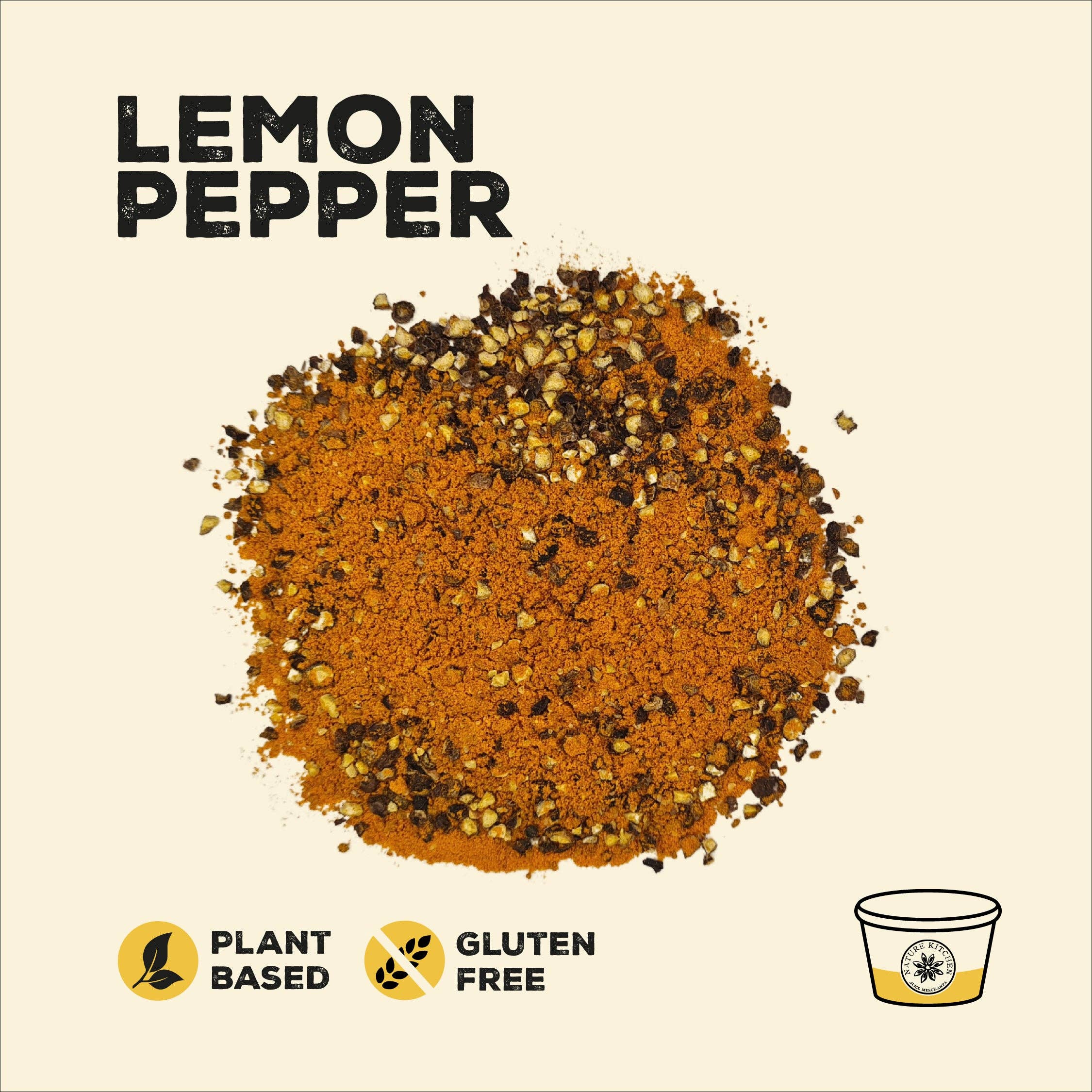 Nature Kitchen Co Ltd - Vendita all'ingrosso Mix di spezie secche - Lemon Pepper - Mix di Spezie al Limone e Pepe1