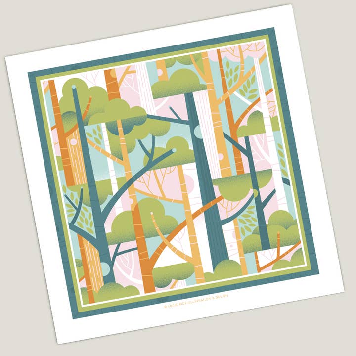 Whimsical Woods for wholesale by Lucie Rice Illustration and Design