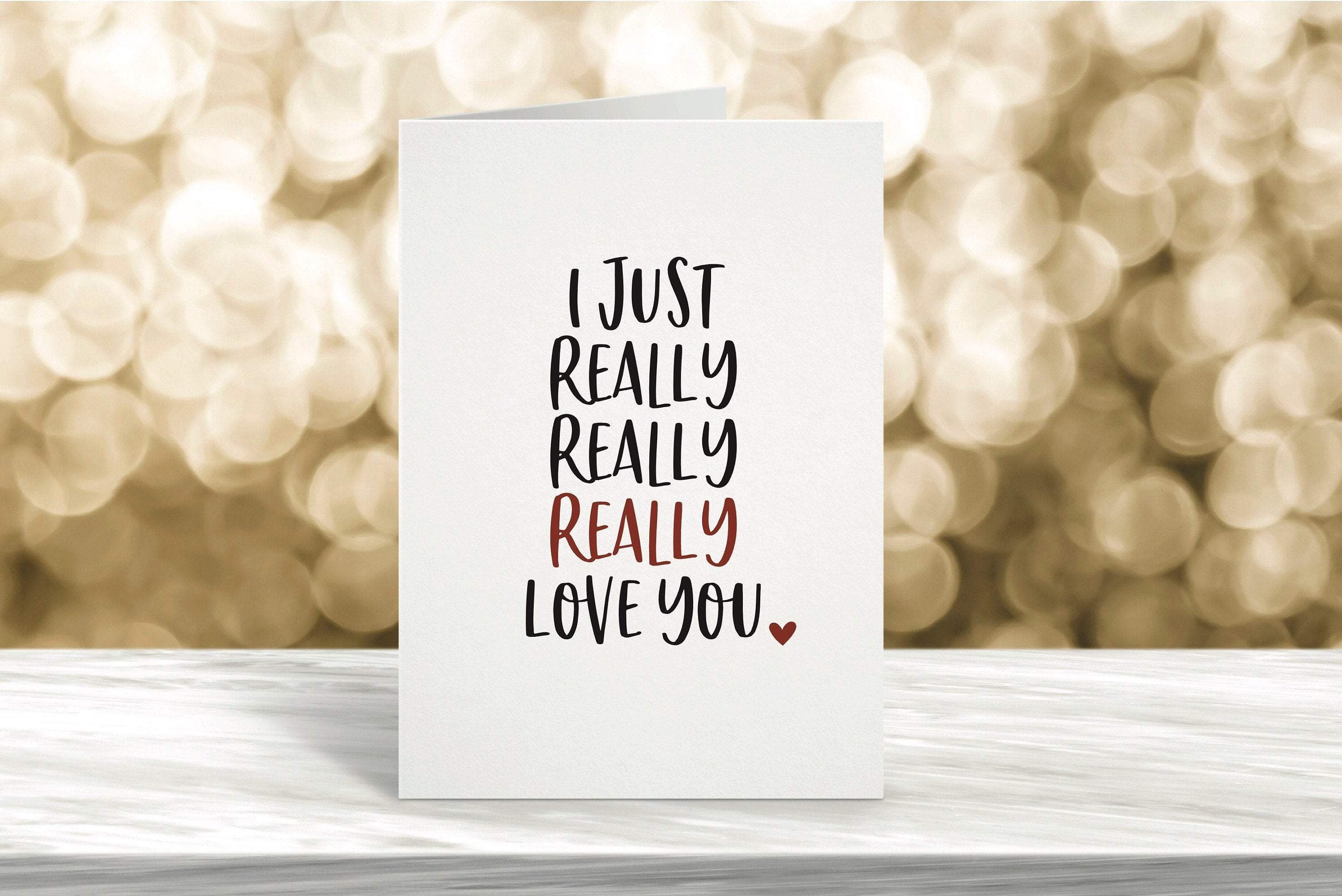 Lost In Lettering - Wholesale Love Card - I Just Really Really Really Love You | A21