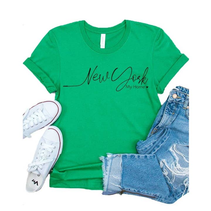 New York my home graphic tee for wholesale by Kids By Kissed Apparel
