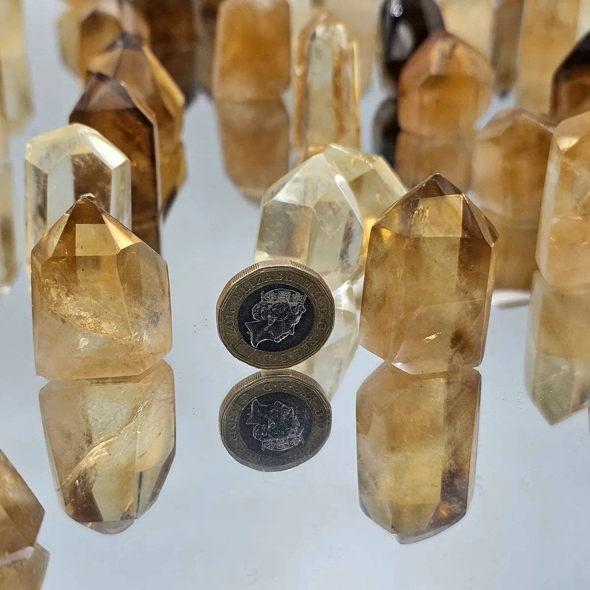Distinction Crystals - Wholesale Spiritual Stone/Crystal - Small Citrine Crystal Prisms Towers 20-30g2