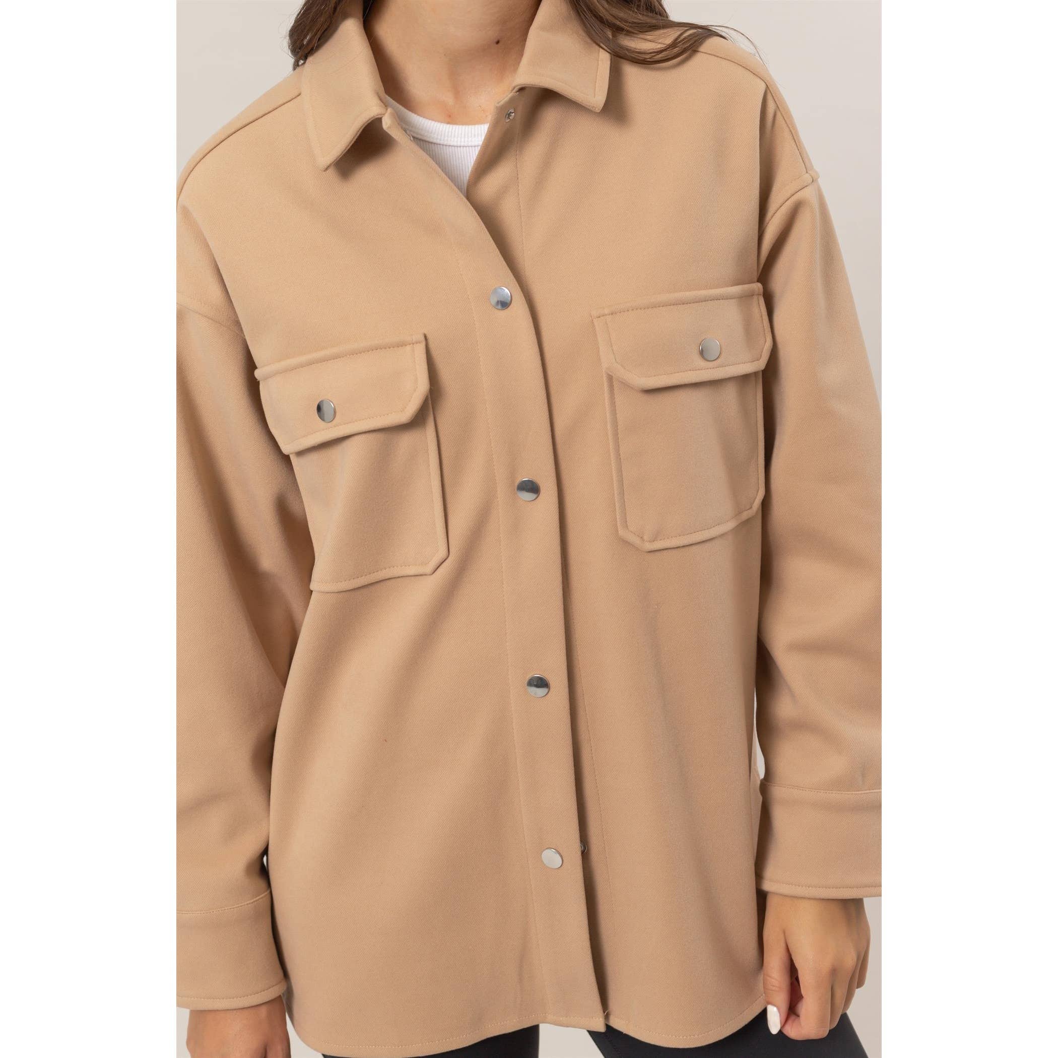 HYFVE - Vente Veste-chemise – femme - Surchemise brossée effet laine11