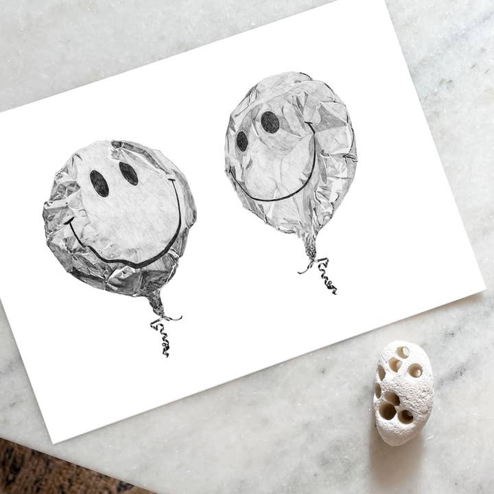 Smiley Love Print for wholesale by Ros Shiers