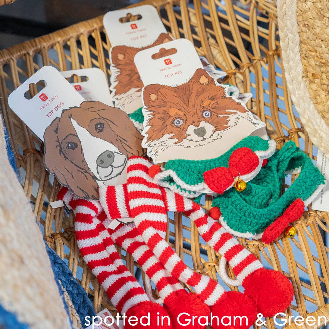 Talking Tables UK – wholesale Pet scarf – Cat/dog – Crochet Christmas Scarf for Dogs1