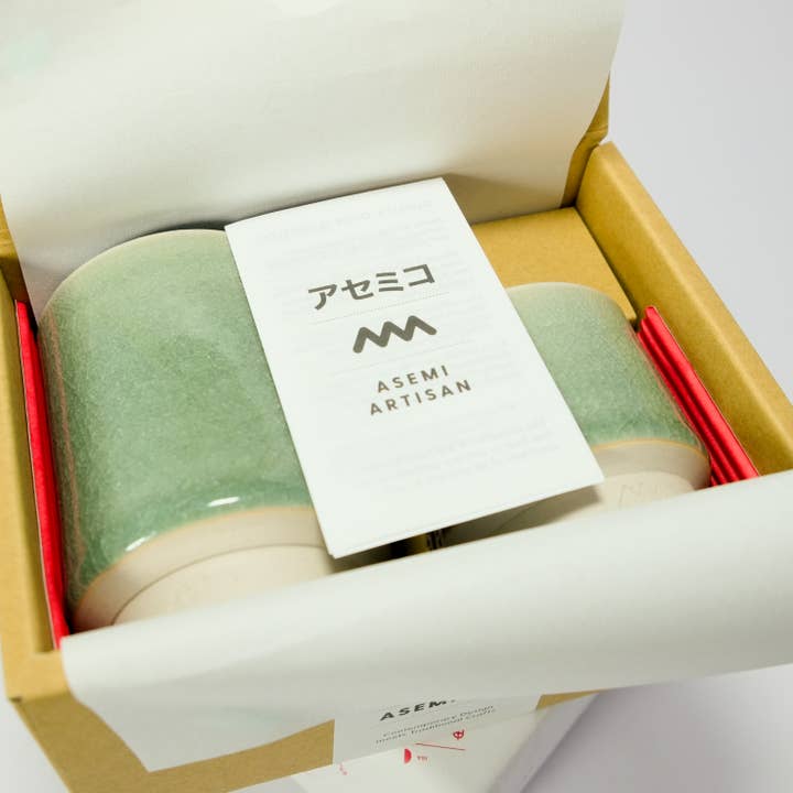 Asemi Co. - Wholesale Coffee Mug - Soma-yaki Ceramic Cup Gift Set (2 Cups)1