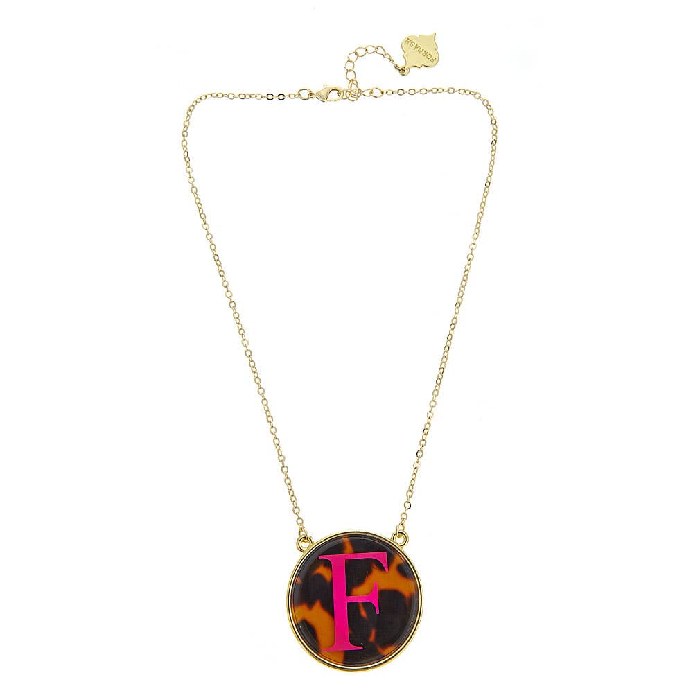 Fornash - Wholesale Pendant/Charm Necklace - Monogram Gold Enamel Soft Chain Necklace7