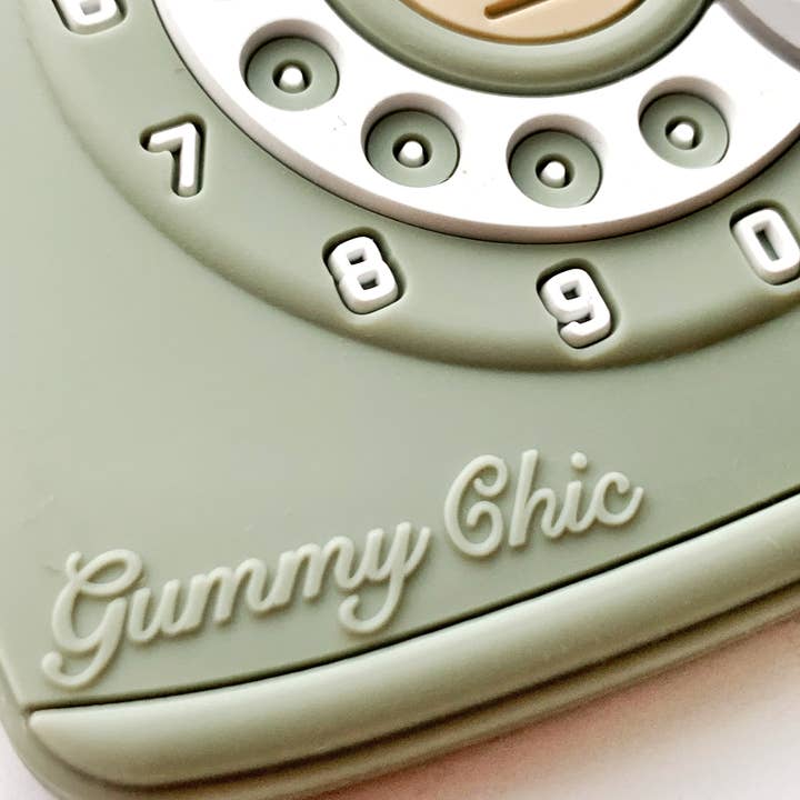 Gummy Chic - Wholesale Teether (Not Clip-On) - Baby - Rotary Dial Phone Teether, Vintage Design for Teething Baby