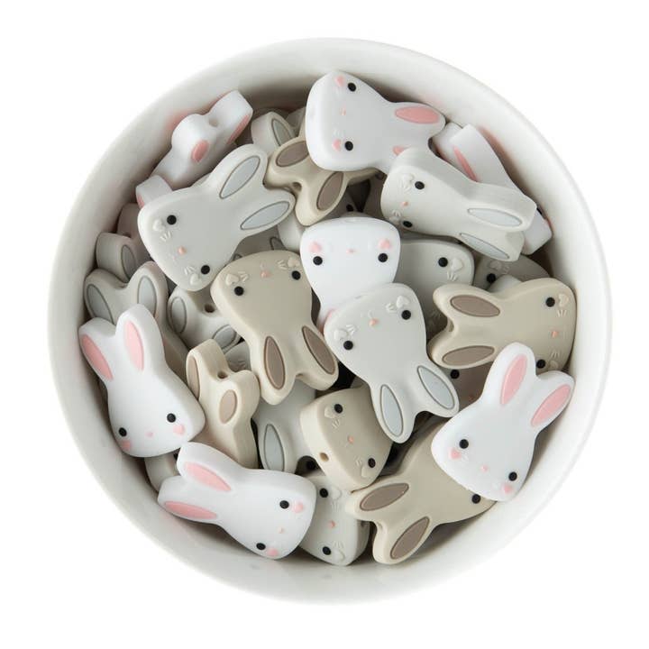 Cara & Co Silicone Craft Supply - Wholesale Craft Supplies - Bunny Silicone Focal Beads
