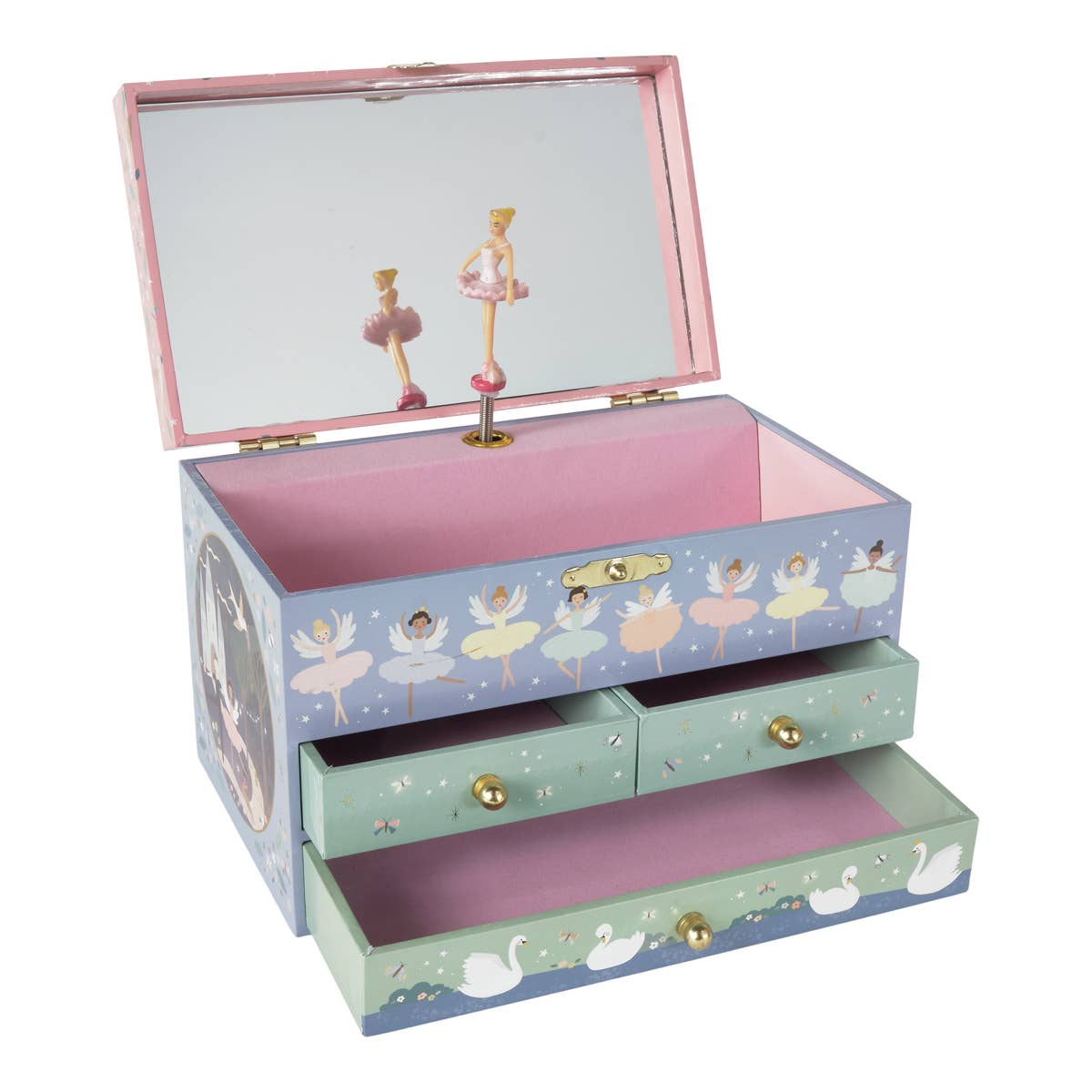 Floss and Rock - Wholesale Jewelry Box/Organizer - Kids - Musical Jewellery Box with 3 Drawers - Enchanted2