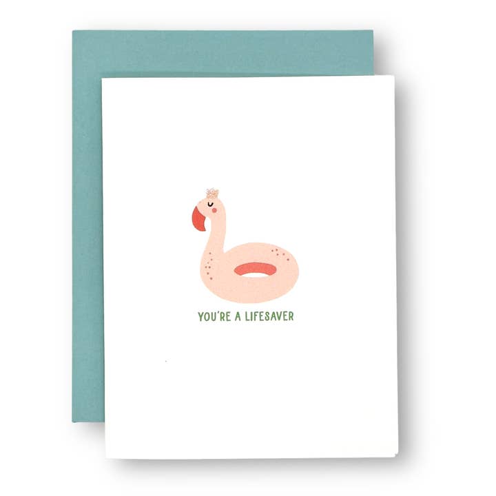 YOU'RE A LIFESAVER - Hand Glittered Greeting Card for wholesale by Seaside + Sunshine Greetings