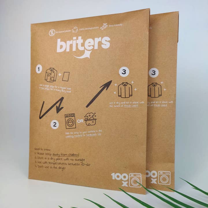 Briters - Wholesale Laundry Detergent Powder/Pods - Briters Laundry Detergents Sheets - 100 washes - Fresh Linen1