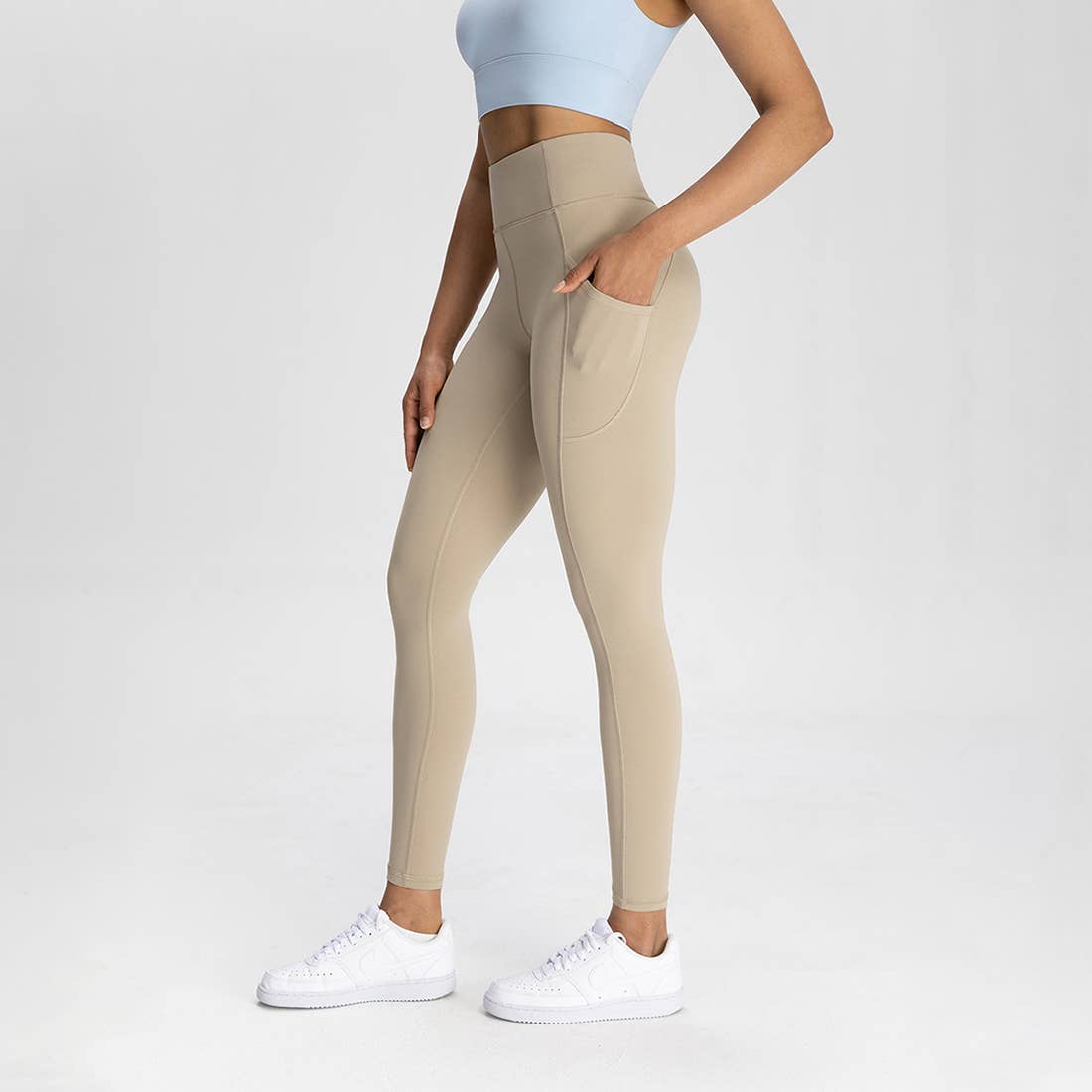 Sodalemon - Wholesale Athletic/Lounge Leggings - Women's - Women Pocket High-Waisted Naked Feel Quick-Dry Yoga Leggings15