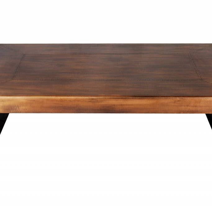 HomeRoots - Wholesale Coffee Table - 54" Copper Solid Wood and Metal Frame Coffee Table1