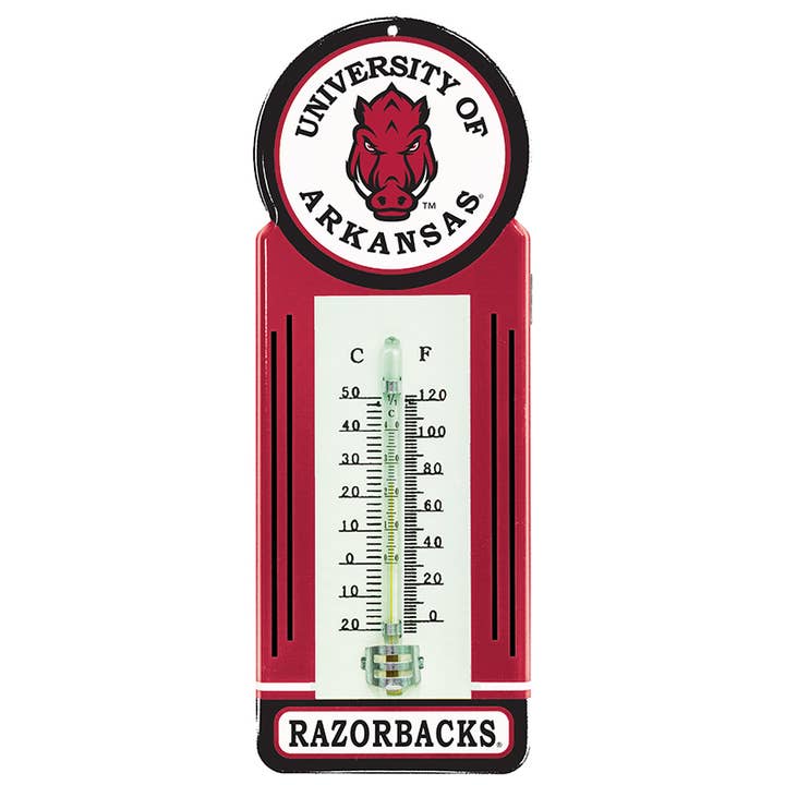 Arkansas Razorbacks Thermometer for wholesale by Hanna's Handiworks