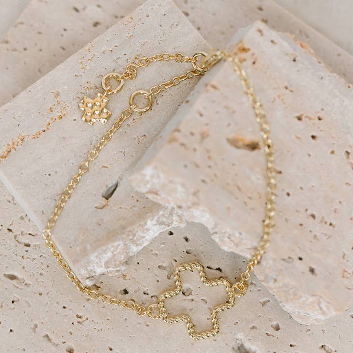 Bracciale con contorno a croce intrecciata per la vendita all'ingrosso da parte di Eby Ruth