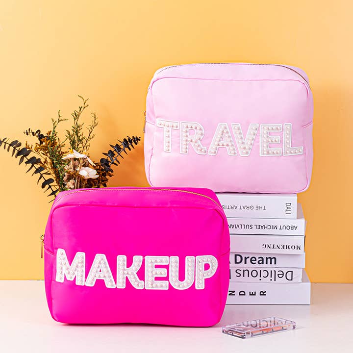 TRAVEL and Makeup sew on Nylon Cosmetic Bag for wholesale by Raphael wonders