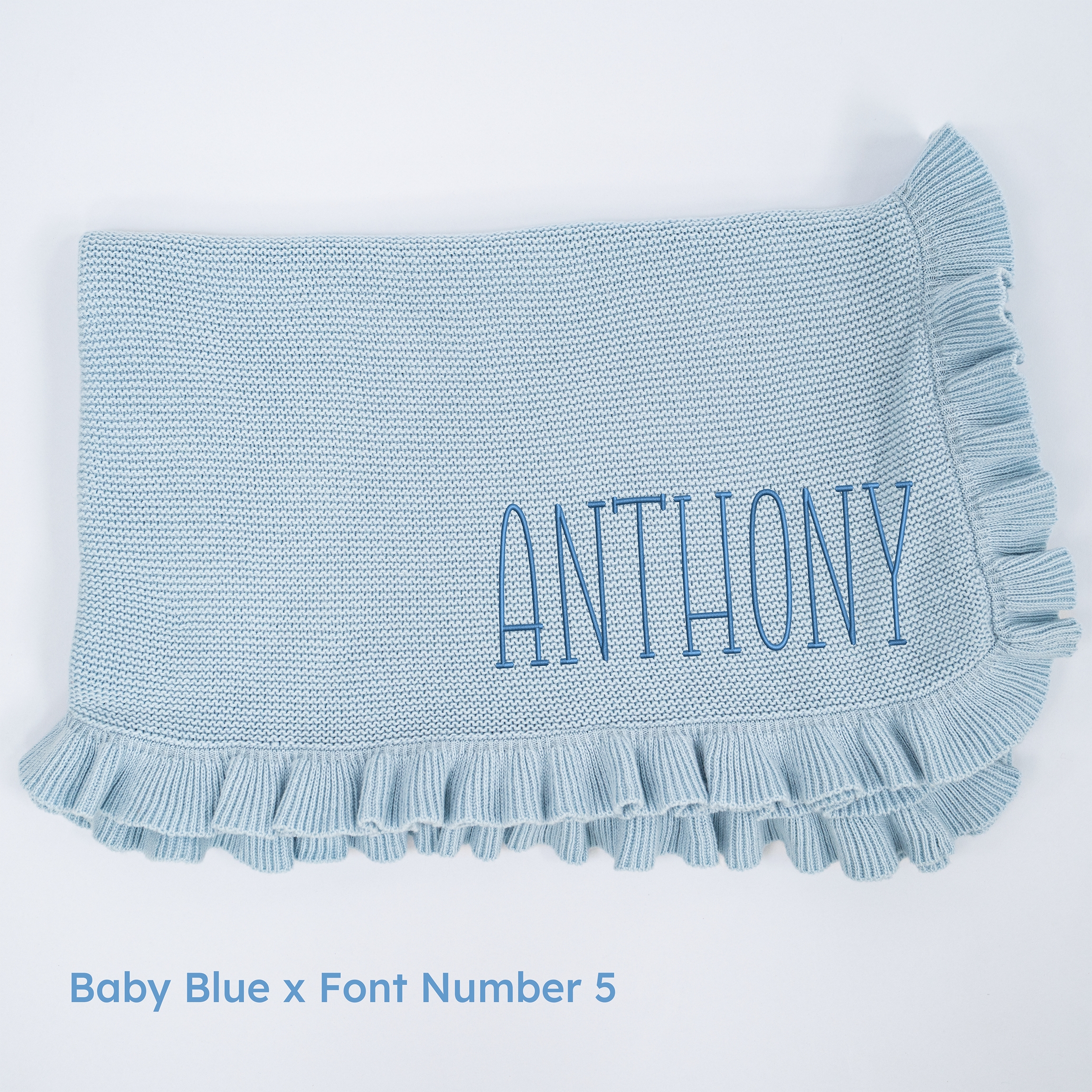 SwaddleAn - Wholesale Bedding Blanket - Kids & Baby - SwaddleAn Ruffled Knit Baby Blanket - 100% Cotton12