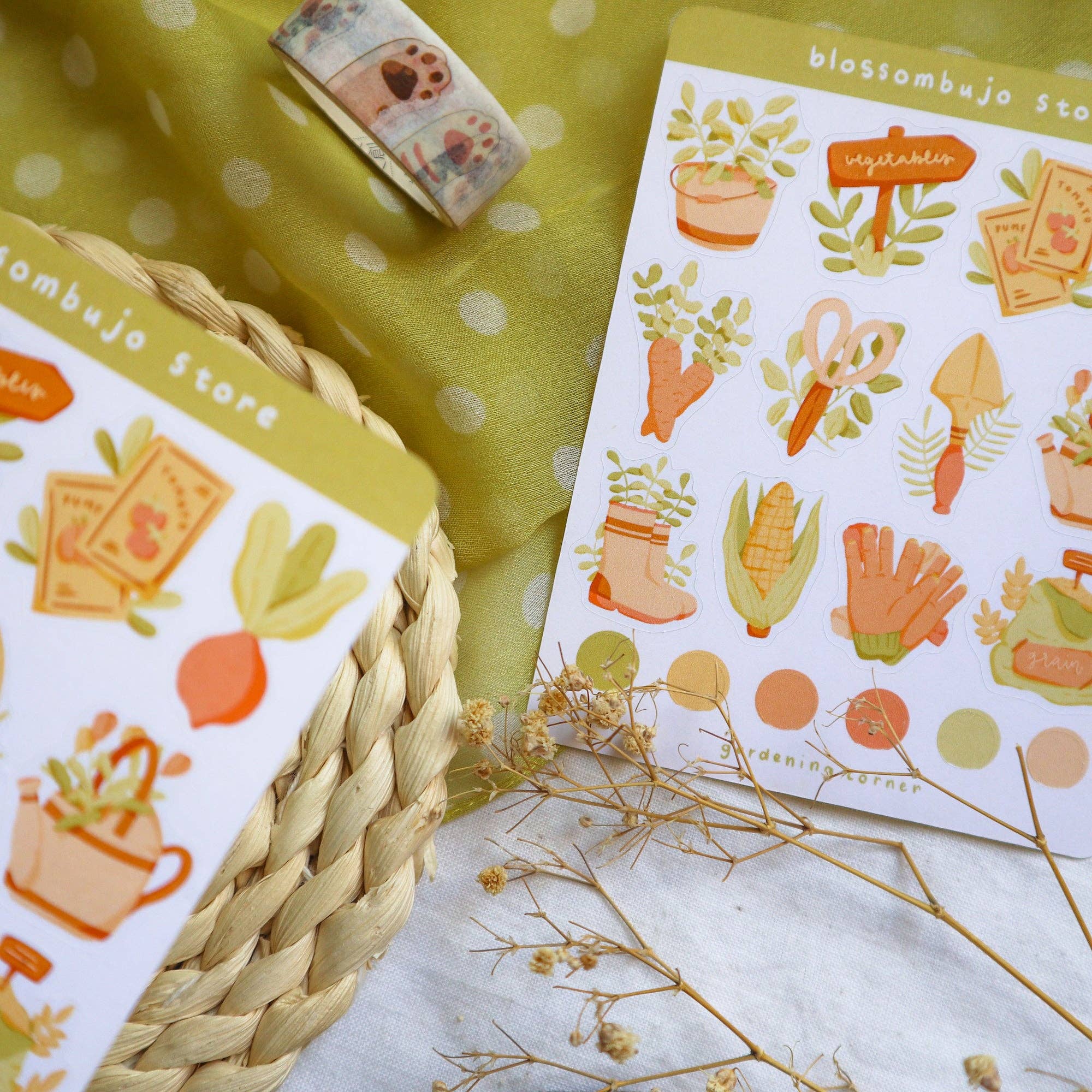 BlossomBujo Store - Vendita all'ingrosso Adesivo - Stickersheet - Gardening1