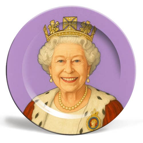 Plates 'Happy Queen Elizabeth II' by AP for wholesale by ART WOW