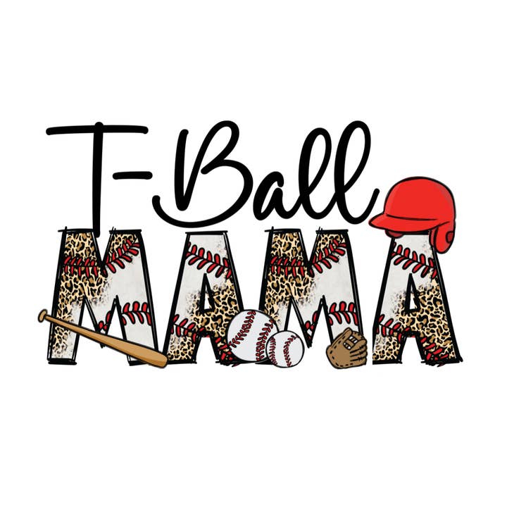 Autocolante T-Ball Mama por atacado de Stick to it creations